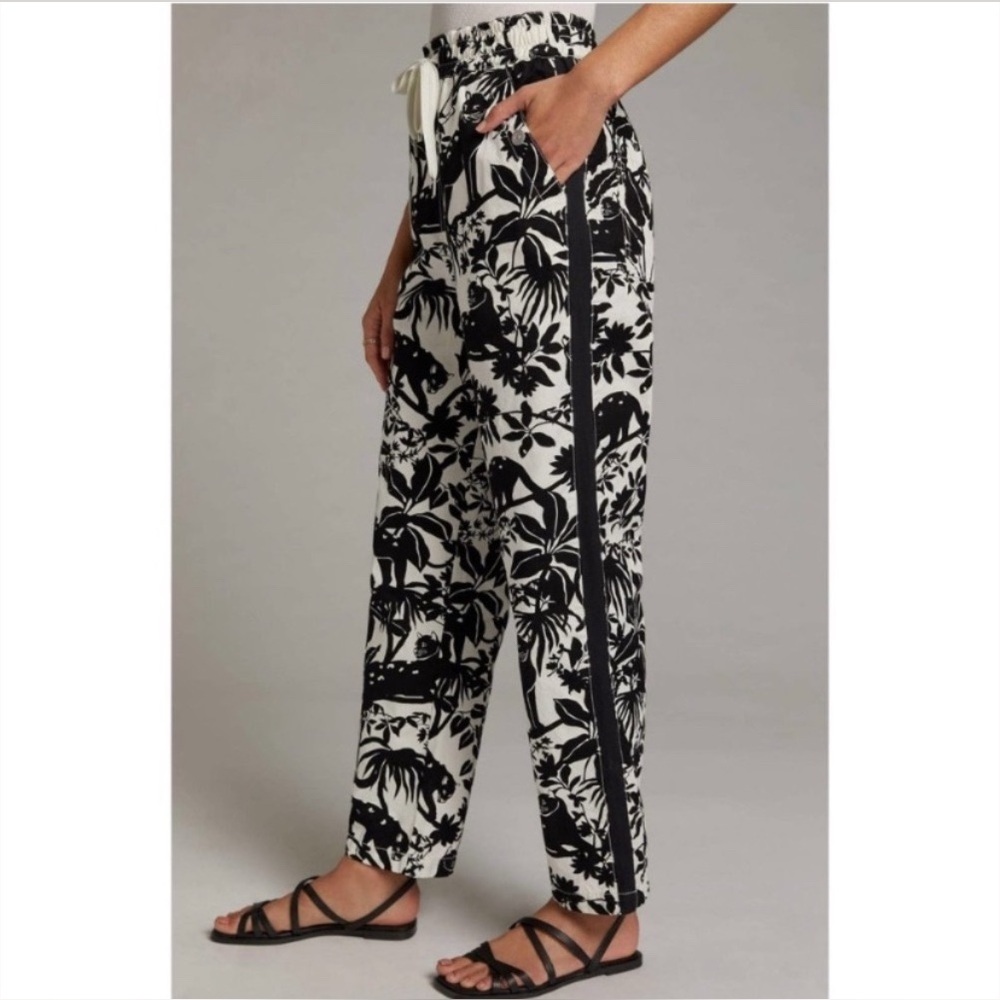 Anthro Maeve Tenley Cat Twill Track Pant